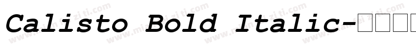 Calisto Bold Italic字体转换